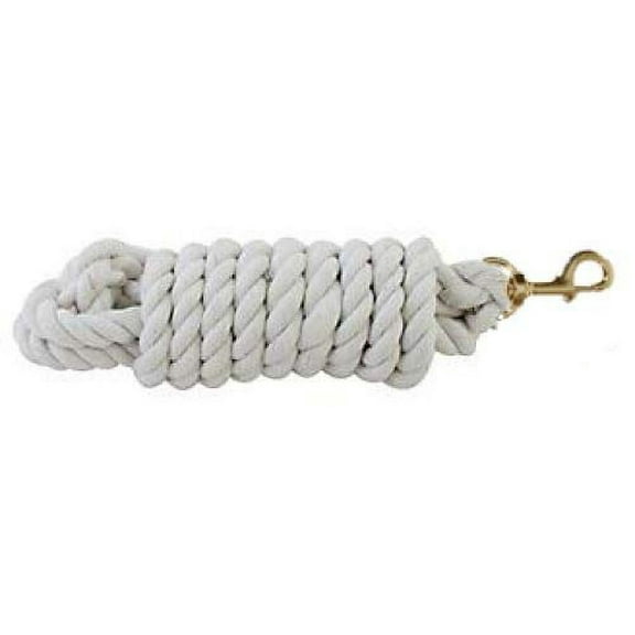 8' White Braided Cotton Lead Rope