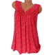 thumbnail image 4 of Camiseta sin mangas con cuello en V sin mangas, camiseta holgada de verano para mujer, rojo, M kenally AP001998-20, 4 of 5