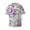 Colorful Watercolor Dots, variant on Copper-Gold Gloss Outline Navy Dark Blue Print Men's Wrinkle Free Untucked Cuban Shirt Business Casual Button Down Shirts Short Sleeve Shirt