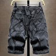 thumbnail image 5 of Pantalones cortos cargo elásticos para hombre, estilo hip hop, con múltiples bolsillos, de algodón, holgados y anchos, estilo Harajuku, moda 2024, 5 of 5