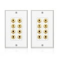 thumbnail image 1 of 2X 8 Postes Placa de Pared del Altavoz Placa de Pared del Cine En Casa Panel de Audio para 4 Altavoces, 1 of 5