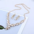thumbnail image 6 of Simulated Pearl Necklace, High-Quality Fashion Luxury, Elegant Earrings Two-Piece Set., 6 of 13