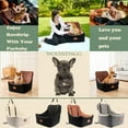 thumbnail image 6 of Lealchum Dog Car Seat for Medium Dog, Pet Travel Car Bed with Seat Belt, Car Dog Seat (Black/Gray), 6 of 6
