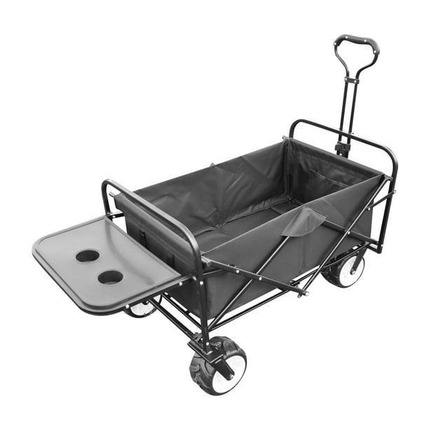 VIVOHOME 176 lbs. Capacity Collapsible Garden Cart in Black with 2