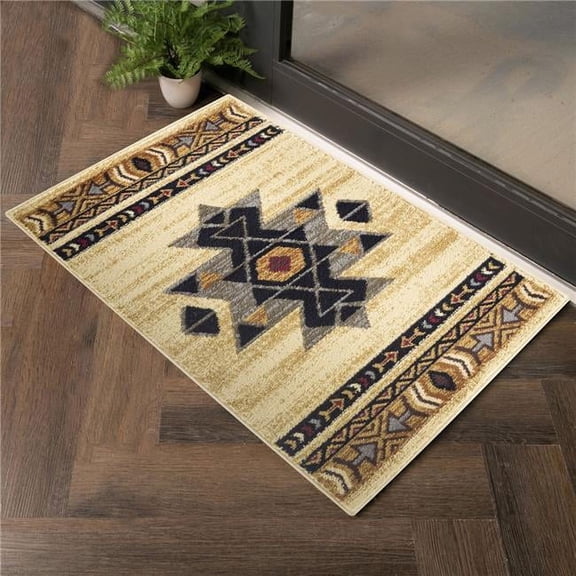 Conrad Trading YLS4006 2x3 2 x 3 ft. Yellowstone Southwest Machine Made Rectangle Rug, Cream