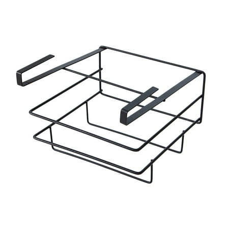 

FRCOLOR Punch Free Wall Mounted Rack Chopping Board Carrier Creative Cupboard Iron Shelves Kitchen Cabinet Rack for Bathroom Kitchen (Black)