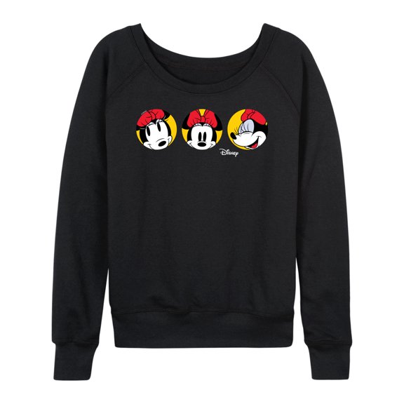Disney - Mickey & Friends - Minnie Mouse - All the Faces of Minnie - Women's Lightweight French Terry Long Sleeve Shirt