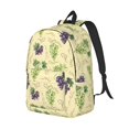thumbnail image 2 of Balery Green And Purple Grapes Vintage Canvas Backpack for Men and Women - Large Capacity, Durable Travel Laptop Bag for School, Work, Hiking, and Outdoor Activities-Small, 2 of 7