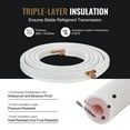thumbnail image 5 of KFFKFF 1/4"x3/8"x25 ft. Mini Split Cord Kit with Insulated Copper Duct AC Ductless, 5 of 9