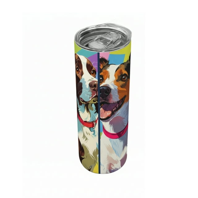 Termo de acero inoxidable 590 ml con diseño de perros