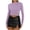 Purple, variant on Kaemgyyd Women Going out Crop Tops Fall Casual Slim Basic Solid Color Shirts Long Sleeve Crew Neck Tight Tunic Tee Streetwear