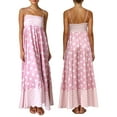 thumbnail image 2 of Yunliwuli Women Slip Dress, Spaghetti Straps Backless Sun Flower Print Swing Dress Summer Long Dress, 2 of 9
