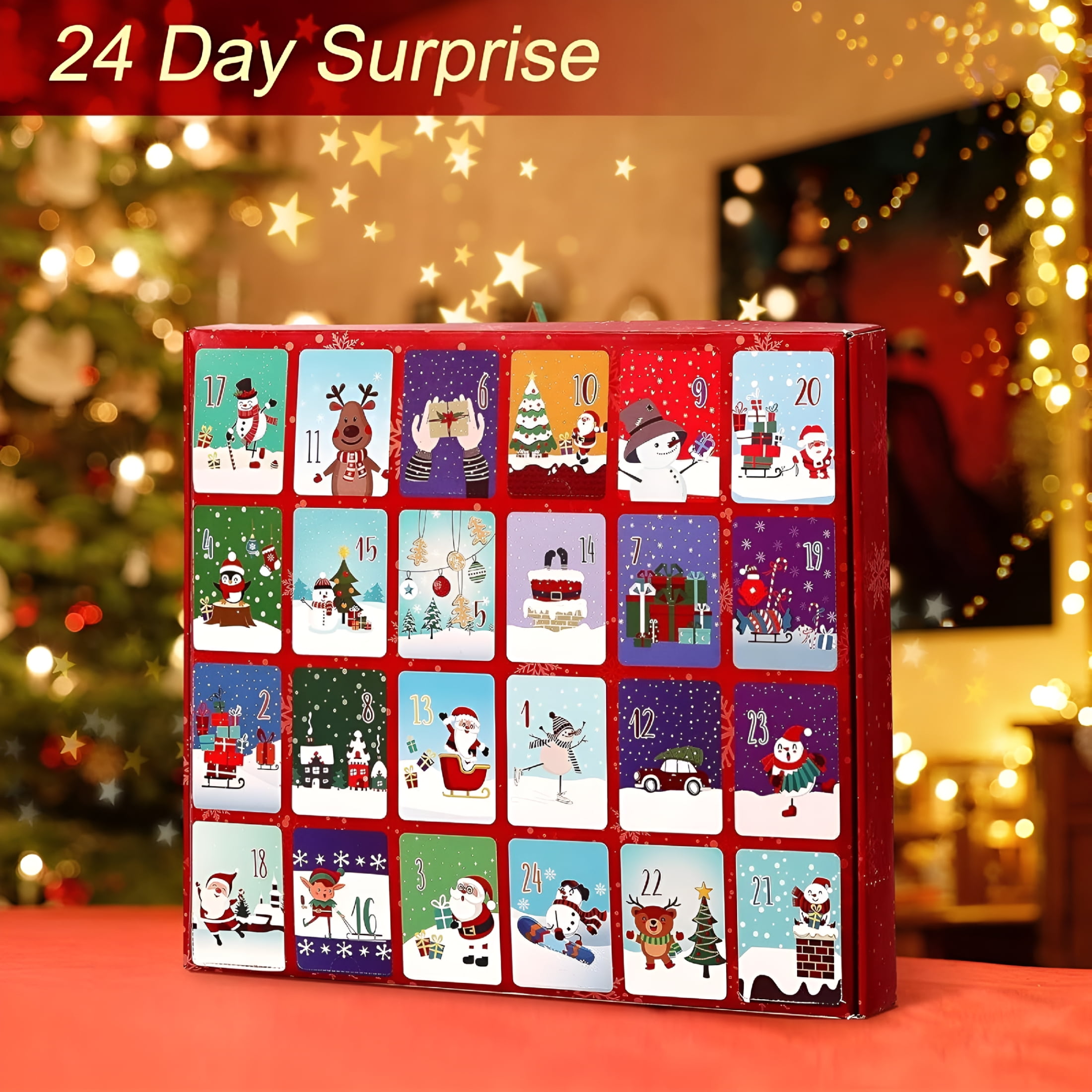 TELOLY Christmas Advent Calendar 2025 - 24 Pairs Christmas Socks, Unisex Socks 24 Days Advent Calendar Countdown Gifts, for Xmas Party Favor，christmas advent calendars for adults