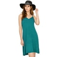 thumbnail image 3 of Made by Johnny Women's V-Neck Spaghetti Strap Tunic Short Dress S JADE, 3 of 6