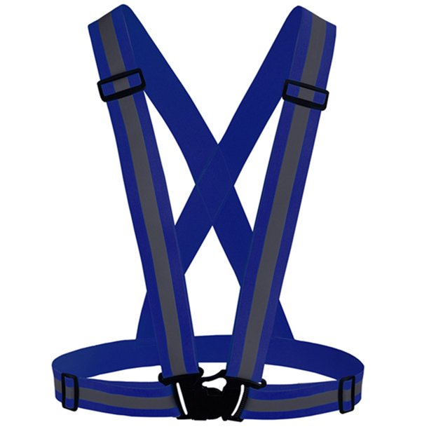 Eigraketly 1 Uds chaleco Reflector ropa de seguridad para bicicleta equipo de ciclismo al aire libre arnés elástico chaqueta de bicicleta para montar de Ropa Deportiva, Zapatos azul zafiro Eigraketly OD1235-03
