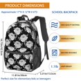 thumbnail image 3 of Pioneer Flower Floral Print Pattern 17" School Backpacks for Teens,Waterproof Oxford Fabric,S-Shape Padded Straps for School,Travel,Hiking,Camping, 3 of 5