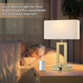 thumbnail image 6 of Gold Table Lamps Set of 2 with Dual USB Ports, 3-Way Dimmable Touch Control Bedside Lamps, Modern Bedroom Table Lamp for Living Room, Nightstand LED Bulbs Included, 6 of 7