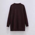 thumbnail image 2 of Girls Loose Pocket Knitted Cardigan Sweater Solid Color Casual Jacket, 2 of 7