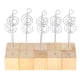 thumbnail image 1 of 10 Uds. Clip para notas, soporte para fotos, tarjeta de mensaje, imagen, soporte de Metal, Base de madera maciza, artesanía, 1 of 8