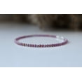 thumbnail image 3 of Lepidolite 3mm Round Shape Faceted Cut Beads 7 inch Silver Plated Clasp Bracelet for men, women, unisex. Link Chain Stacking Bracelet.|LINK_04510, 3 of 5