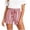 Wine, variant on Utoimkio Women's Striped Casual Shorts Drawstring Elastic Waist Cuffed Hem Big Patch Pockets for Summer Daily Outfits
