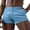 Blue, variant on Mens Mid Rise Lightweight Linen Blend Street Shorts, Adjustable Waist System, Unrestricted Cutting for Relaxed Mobility Green L
