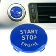 BAGUER Engine Start Stop Push Button Cover Trim Blue For BMW E90 E92