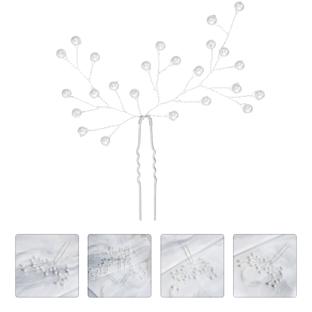 OULII Épingle à Cheveux 1 Pce Argent en Forme de U Accessoire de Mariée pour Mariage et Fête