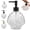 Black, variant on Beach Seashell Shaped Soap Dispenser, Glass Hand, with Pump Refillable for Bathroom