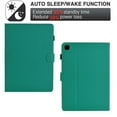 thumbnail image 3 of for Samsung Galaxy Tab A7 Lite 8.7" 2021 SM-T225/SM-T220/SM-T225N/SM-T227U, Carbon Fiber Texture PU Leather Multi-Angle Viewing Stand Shockproof Flip Case with Card Slots Magnetic Clasp, Light Green, 3 of 6