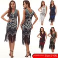 thumbnail image 3 of Vestido vintage de mujer de los años 20 para banquete, ligero, de lujo, para cóctel, fiesta, vestido de noche con borlas y lentejuelas, 3 of 6