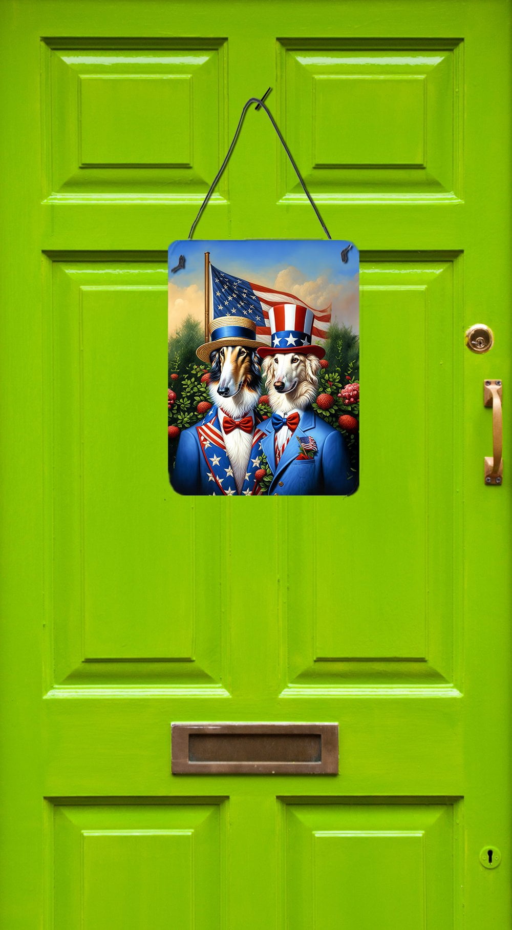 All American Borzoi Wall or Door Hanging Prints 12 in x 16 in