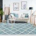 thumbnail image 1 of Lattice Modern Geometric Indoor Area Rug  by Blue Nile Nills - 4' x 6', Blue, 1 of 6