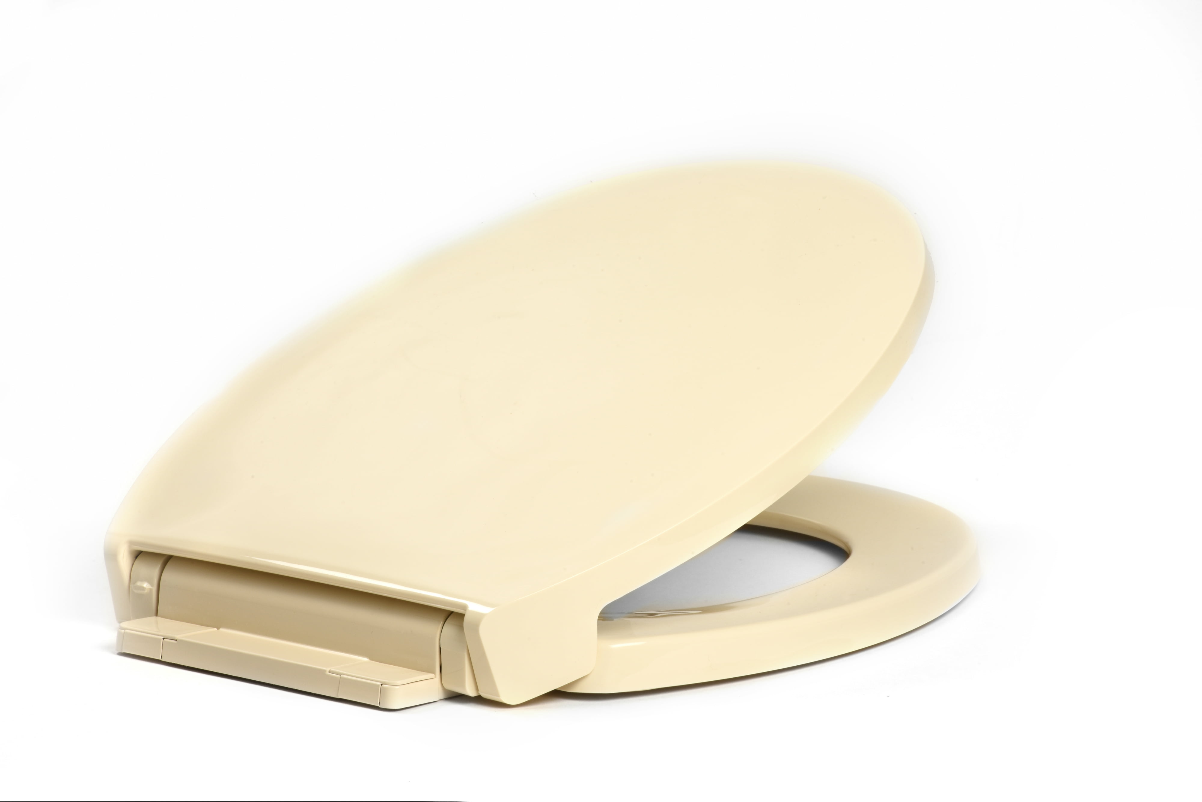 Centoco 1400SC106 Round Plastic Toilet Seat with Safety Close, Bone