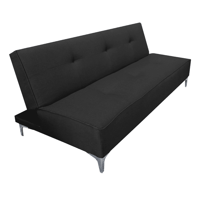 Sofa Cama Reclinable El Bazar Store Milo Negro, Futon 3 posiciones, Sala, Love seat