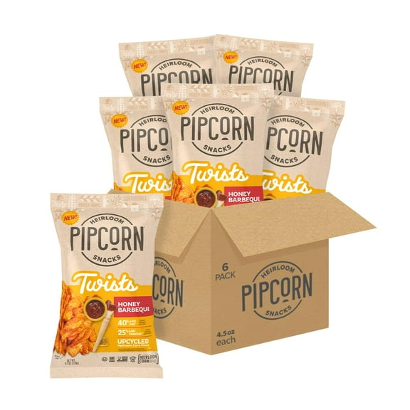 Pipcorn Honey BBQ Twists (12 Pack) 4.5 oz