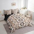 thumbnail image 3 of Manfei Hippie Bohemian Triangle Bedding Comforter Set 7pcs, Rustic Mandala Aztec Queen Bedding Sets, Old Fashion Style Reversible Queen Sheet Sets, Luxury Bedroom Decor, 3 of 7