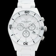 Emporio Armani White Ceramic Chronograph Ladies Watch 43mm AR1424