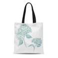thumbnail image 1 of JSDART Canvas Tote Bag Watercolor White Graphics Botanical Hydrangea Flowers Object Brown Ink Durable Reusable Shopping Shoulder Grocery Bag, 1 of 1