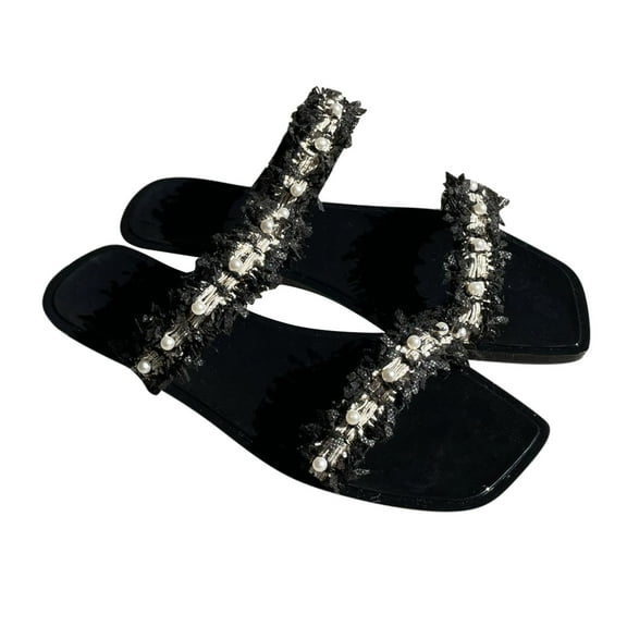 VerPetridure Womens Sandals Casual Summer Summer Sandals For Women Flat Slip On Sandals Roman Shoes Open Toe Casual Sandals Slippers