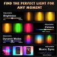 thumbnail image 5 of LEACUBER RGBIC Led Floor Lamps, Smart Corner Floor Lamp with Remote & App Control, Music Sync, 16 Million Diy Colors, 200+ Dynamic Modes, Dimmable Standing Lamps for Bedroom, Living Room, Dorm, Game, 5 of 12
