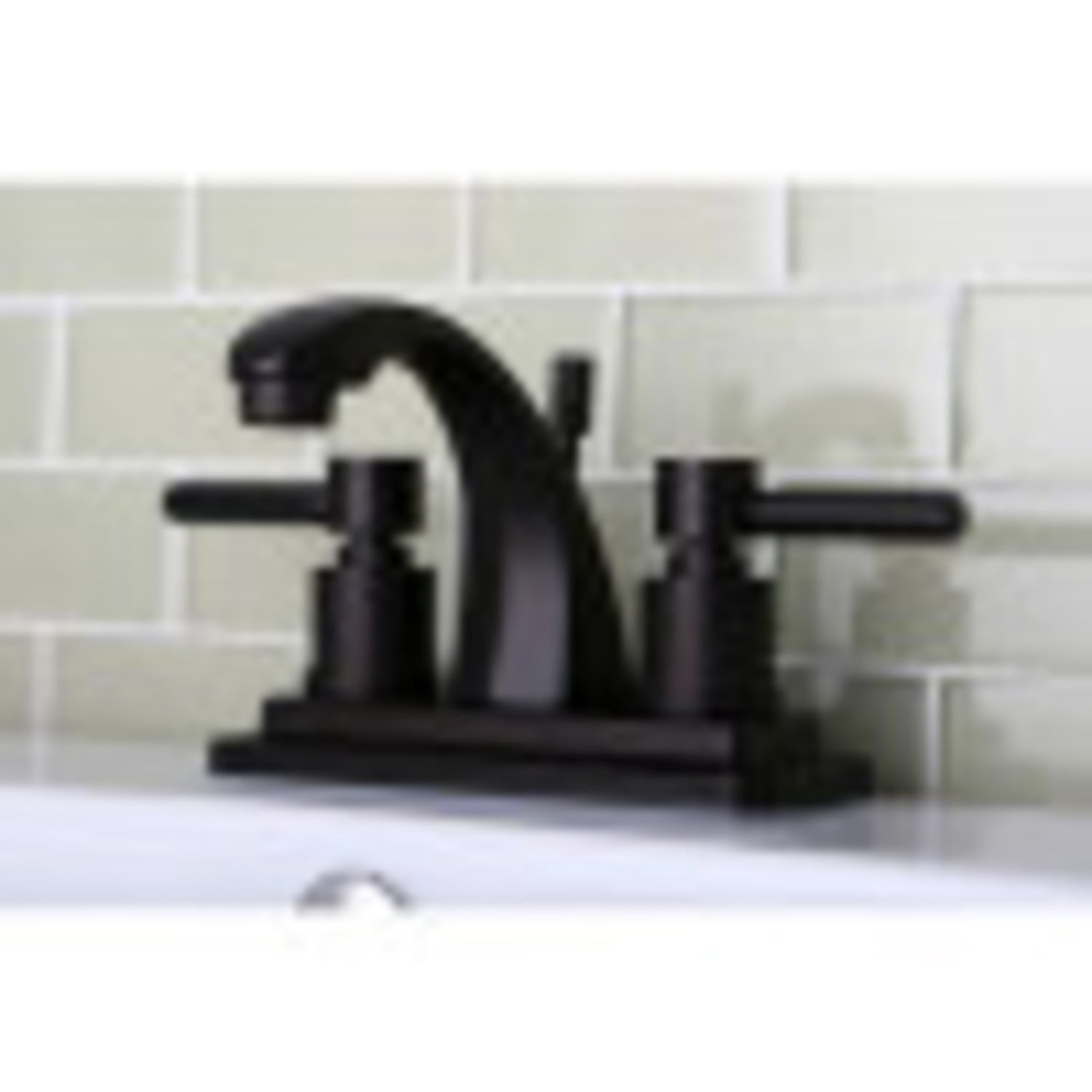 Kingston Brass Concord Two Handle 4" Centerset Lavatory Faucet with Brass Pop-up