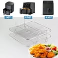 thumbnail image 6 of Xirurus 2-Layer Stainless Steel Fryer Rack, Dishwasher Safe Grilling Accessory for Ninja Foodi Grill AG301 AG302 AG400, BPA-Free Multi-Purpose Toasting Rack (7.9 x 7.9 x 3.5 inches / 20 x 20 x 9 cm), 6 of 9