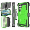 thumbnail image 6 of Tiflook Samsung Galaxy S24 5G 2024 Case Holster, Shock Absorbing [Built-in Screen] [Kickstand Locking Belt] Carrying Secure Swivel Defender Full Body Cover Green, 6 of 6