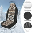 thumbnail image 7 of Uorisanigo Car Seat Covers for Front Seats, 2 Pack Brown Ethnic Aztec Car Seat Covers Protection, Easy Installation, Universal Fits Most Cars Truck Van and SUV, 7 of 7
