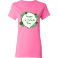 thumbnail image 3 of Inktastic Happy St. Patrick's Day Clovers Women's T-Shirt, 3 of 5