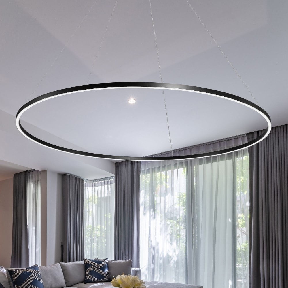 VONN Tania 60" Adjustable ETL Certified Integrated LED Chandelier in Black