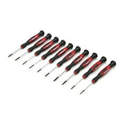 10-Piece Precision Electronics Screwdriver Set by Steelman, Variety of Slotted/Phillips/Torx Sizes, Swivel-Head, Magnetized Ti