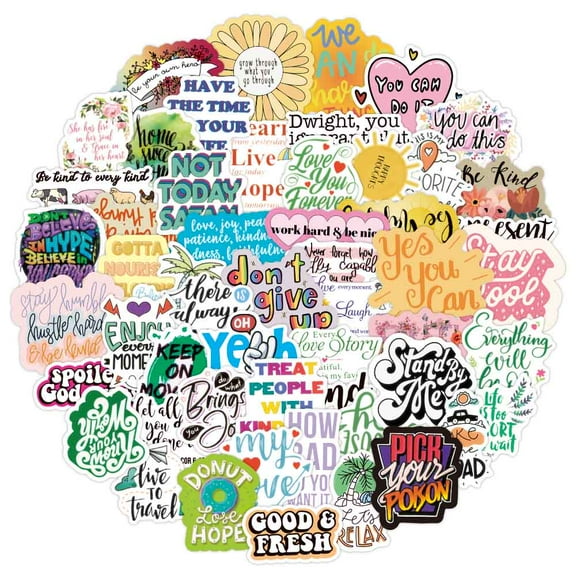 200pcs Vinyl Inspirational Stickers for Water Bottle, Motivational Stickers for Laptop, Positive Stickers Pack for Adult Women Teen boy girl, Word Quote Stickers for Computer Notebook Tumbler Cup