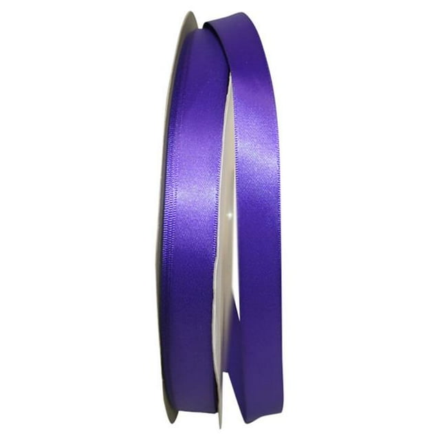 Reliant Ribbon 4950-286-03C 0.625 in. 100 Yards Double Face Satin Ribbon, Purple Haze